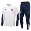 Italia Quarter Zip Tute Felpe da Allenamento 2023-24 Bianca per Uomo